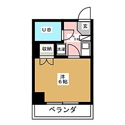 本町エスエフコート 1Kの間取図画像