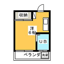 ホーメルツカサ ワンルームの間取図画像