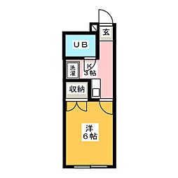 メゾンドナチュール 1Kの間取図画像