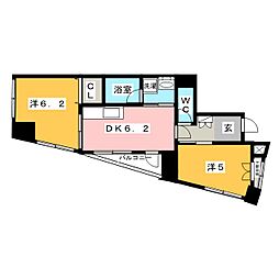間取図画像 2DK