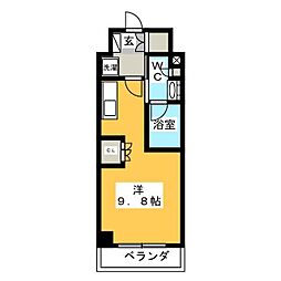 パークアクシス大塚ステーションゲートタワー 11階ワンルームの間取り