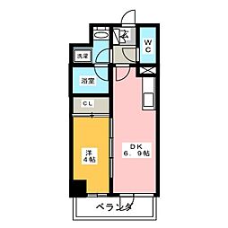 コンフォリア東池袋EAST 1DKの間取図画像