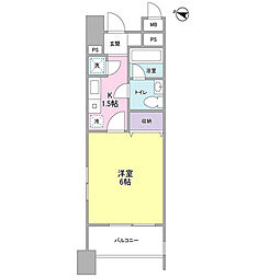 ロネスタR文京護国寺 1Kの間取図画像