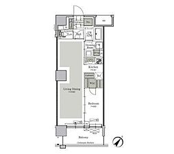 ParkCube西ヶ原STAGE 1LDKの間取図画像