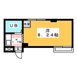 オークハイム上池袋 ワンルームの間取図画像