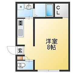 正和FORT ワンルームの間取図画像