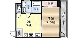 ネオンビル 1DKの間取図画像