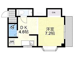 マウンテンビュー灘 1DKの間取図画像