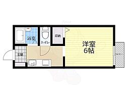 甲南ハイツ 1Kの間取図画像