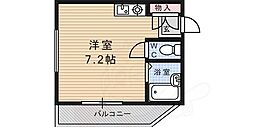 リトル六甲 ワンルームの間取図画像
