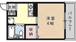 クレール六甲 1Kの間取図画像