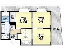 ライオンズマンション王子公園第5 3Kの間取図画像