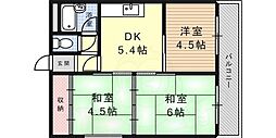 甲南メゾン深江 3DKの間取図画像