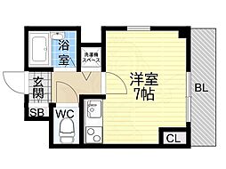 ジュネス本山 ワンルームの間取図画像