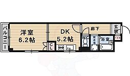 パレスNADA 1DKの間取図画像