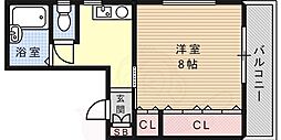 Kコート 1Kの間取図画像