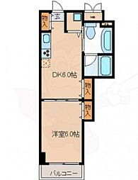 エスペランサ御影 1DKの間取図画像