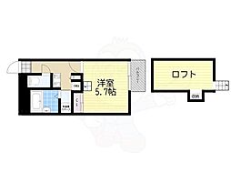 レオパレス大和 1Kの間取図画像
