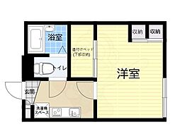 レオパレスライトハウス上田 1Kの間取図画像