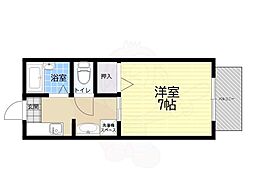 フレグランス御影2 1Kの間取図画像
