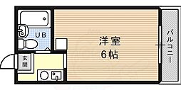 メゾンニューレーダー 1Kの間取図画像