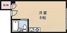 王子マンション ワンルームの間取図画像
