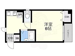 メルヘンビラ ワンルームの間取図画像