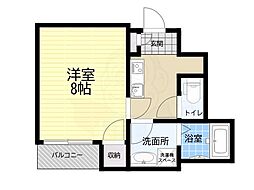 ヤマボウシ 1Kの間取図画像