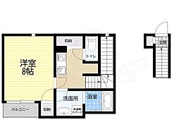 ヤマボウシ 1Kの間取図画像