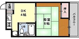 ヤスヒロマンション 1Kの間取図画像
