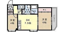 サンビルダー青谷 2DKの間取図画像