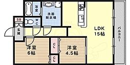 メゾン神和C棟 2LDKの間取図画像