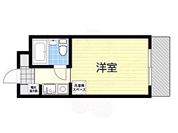 ダイドーメゾン六甲 ワンルームの間取図画像