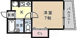 シャトル・K 1Kの間取図画像