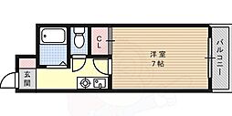 HU岩屋ハイツ 1Kの間取図画像