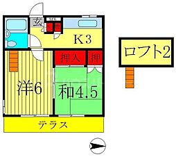 ジュネパレス松戸第45 2Kの間取図画像