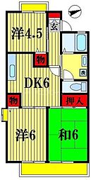 グランディール 3DKの間取図画像