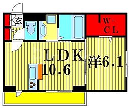 Dias 1LDKの間取図画像