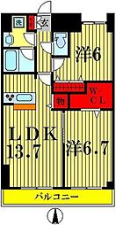 アンクレージュ 2LDKの間取図画像