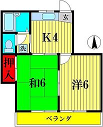 シャルケ 2Kの間取図画像