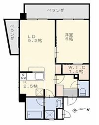 オアシスD 1LDKの間取図画像
