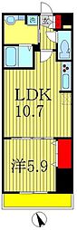 PreciousU 1LDKの間取図画像