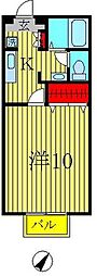 グリーンヴィレッジ 1Kの間取図画像