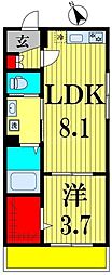 AJ新松戸039 1LDKの間取図画像