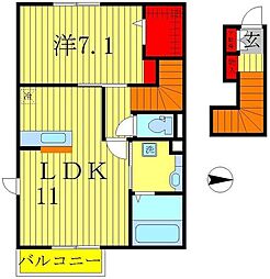 ローカスグランデ 1LDKの間取図画像