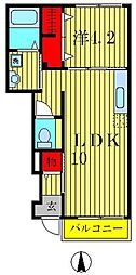 ブライト 1LDKの間取図画像