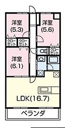 ネオコート 3LDKの間取図画像