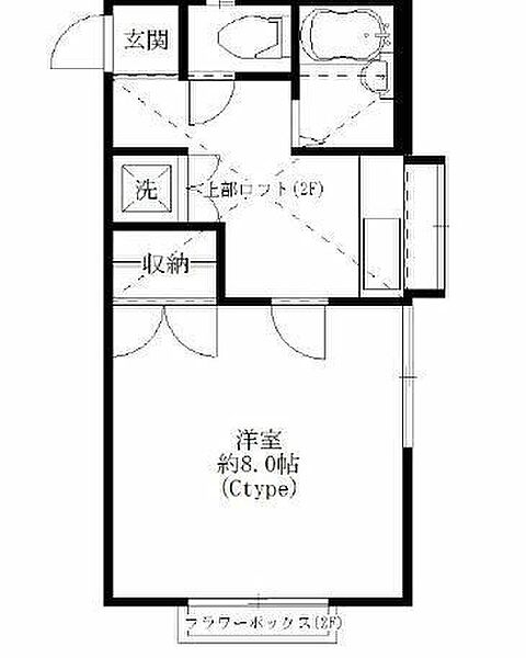 シルフィーユ狭山ヶ丘 ｜埼玉県所沢市東狭山ケ丘２丁目(賃貸アパート1K・2階・26.50㎡)の写真 その2