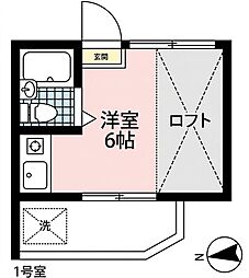 ライフピアアカシア ワンルームの間取図画像
