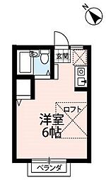 ヴァンヴェール所沢 ワンルームの間取図画像